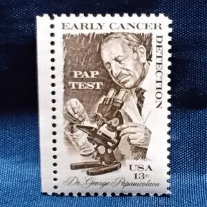 Uncirculated USA 1978 Early Cancer Detection: Pap Test 13 Cent Stamp!!